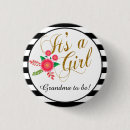 Search for pink floral badges Baby girl shower