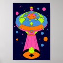Search for vintage alien art Flying saucer