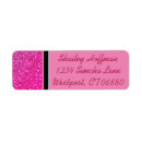 Search for hot pink glitter return address labels Sparkles