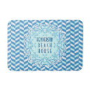 Search for sea shells bath mats Blue and white