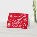 Search for musical christmas cards Red and white