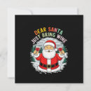 Search for wine christmas invitations Santa