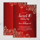 Search for ruby red and gold invitations For her