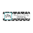 Search for black damask return address labels Lace