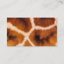 Search for giraffe patterns business cards Wild animals
