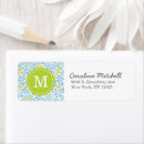 Search for blue and green wedding return address labels Floral