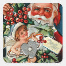 Search for vintage christmas bells stickers Santa