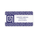 Search for greek key return address labels Blue