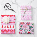 Search for pink santa wrapping paper Reindeer