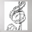 Search for black and white music posters Treble clef