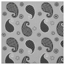 Search for black paisley fabric White