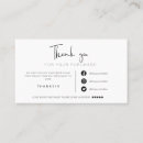 Search for thank you for your purchase business cards Order