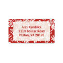 Search for red hibiscus return address labels Luau