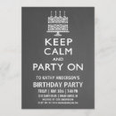 Search for keep calm and party on invitations Humour