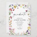 Search for wildflower graduation invitations Boho