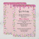 Search for pink 7th birthday invitations Sprinkles