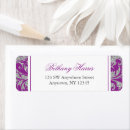 Search for purple damask return address labels Modern