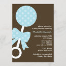 Search for rattle baby shower invitations Blue