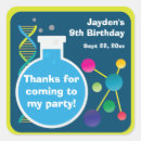 Search for science birthday stickers Thank you