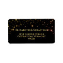 Search for black and gold address labels weddings Glitter