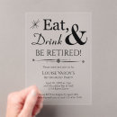 Search for retirement invitations Black and white