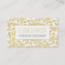 Search for leaves pattern business cards Interior designer