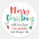 Search for christmas ornament stickers Merry and bright