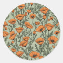 Search for orange poppies stickers Floral