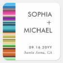 Search for striped wedding stickers Colourful