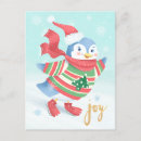 Search for penguin ice skating postcards Snowflakes