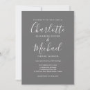 Search for white and grey wedding invitations Calligraphy