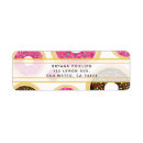 Search for pink and brown return address labels Trendy