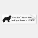 Search for dog silhouette bumper stickers Newfie
