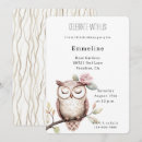 Search for pink owl birthday invitations Floral