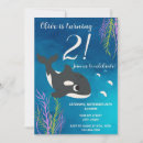 Search for orca whale party invitations Blue