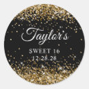 Search for black and gold sweet 16 stickers Glam