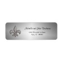 Search for silver metallic return address labels Brushed metal