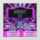 Search for ticket sweet 16 invitations Purple