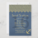 Search for chevron sweet 16 invitations Zigzag