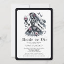 Search for gothic bride invitations Black and white
