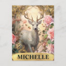 Search for pink deer postcards Watercolor