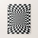 Search for black and white optical illusion puzzles Difficult