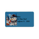 Search for red scarf return address labels Merry christmas