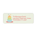 Search for cake return address labels Fun
