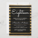 Search for stripe birthday invitations Eighteen