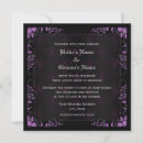 Search for black purple elegant wedding invitations Damask