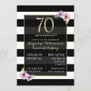 Search for floral stripes invitations Black and white