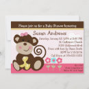 Search for monkey baby girl shower invitations Cute