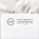 Search for black circle return address labels Minimalist