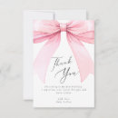 Search for pink bow thank you cards Script